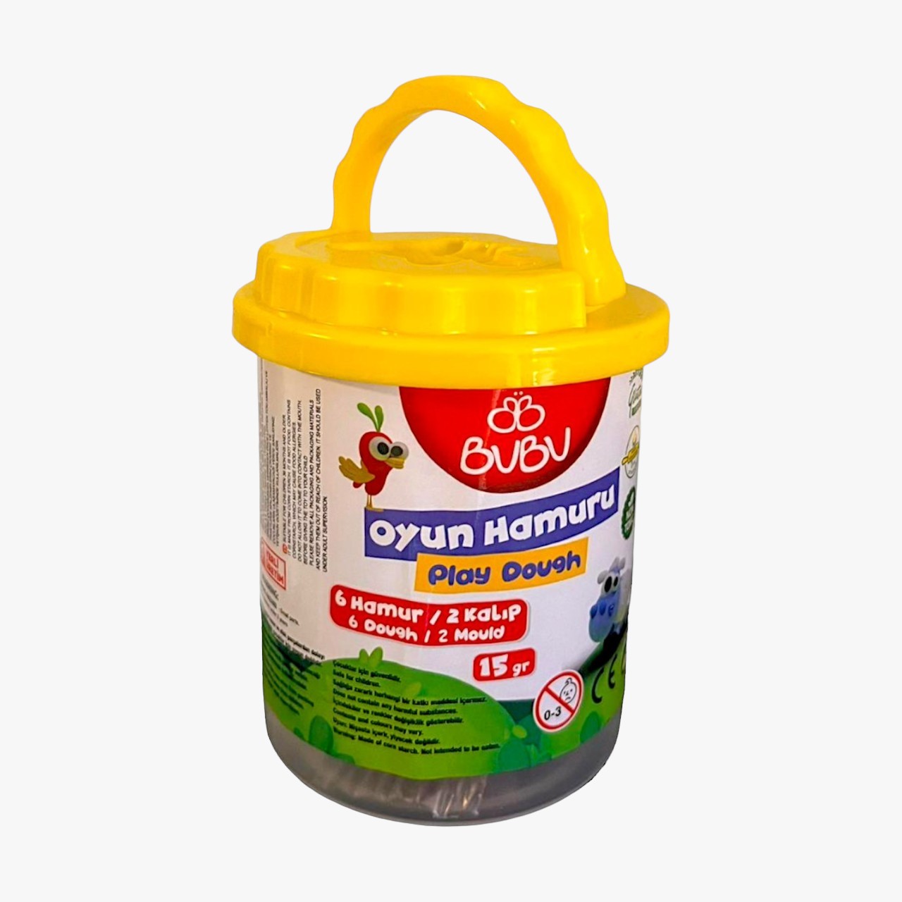 BUBU PLASTELIN U ČAŠI (6*15gr) U KANTI SA DODACIMA